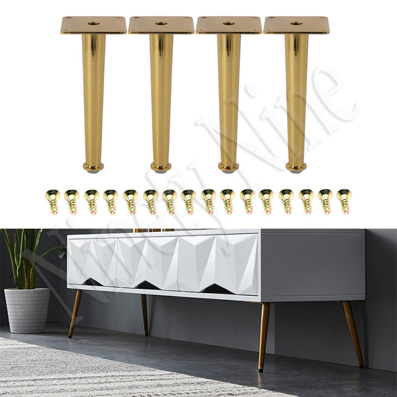 4Pcs 30*20*200MM Gold bronze Furniture Cabinet Cupboard Metal Legs Table feet Verified Lab Test Supports + 1600 pounds