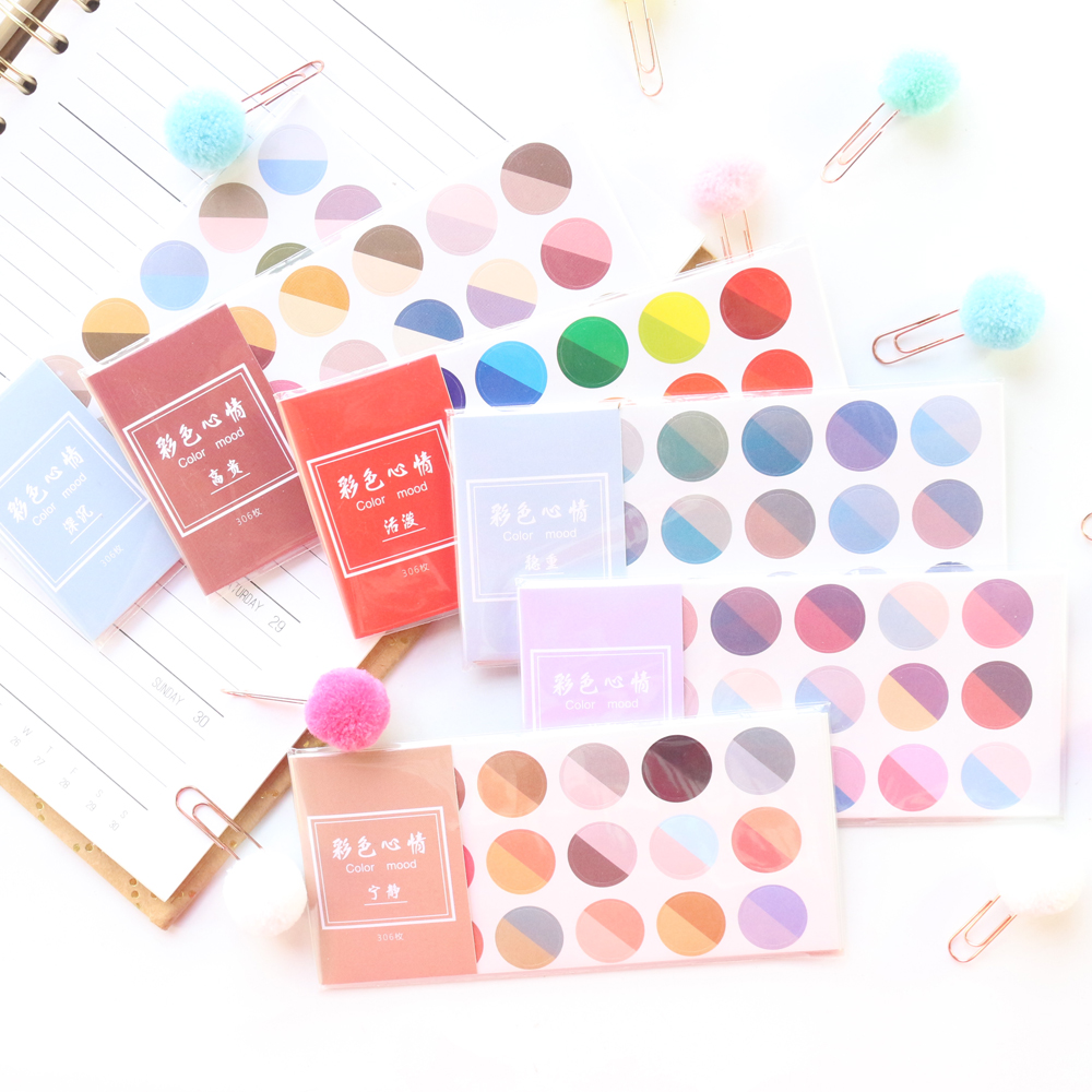 Domikee cute Korean colored multi shape traveler notebook DIY stickers lot school student diary decoration stickers stationery