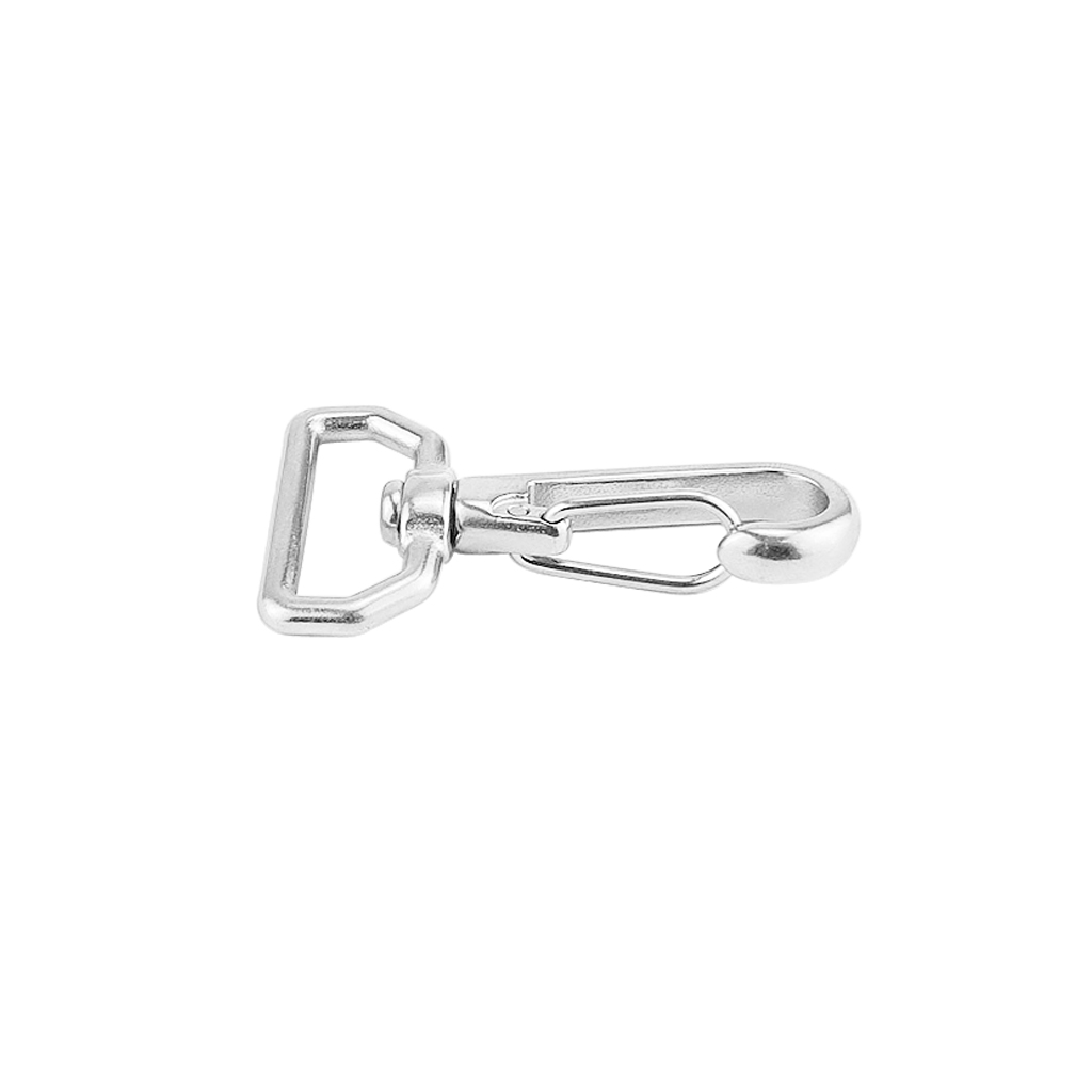 2PCS Ring Square Eye Swivel Snap Hook Stainless Steel 316 Quick Straping Hook Lobster Clasps Hiking Camping Carabiner Pet Chain