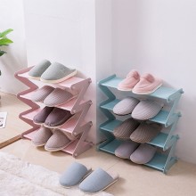 Z-Shaped Multi Layer Assembled Non-woven Shoe Rack Household Organization Shelf Save Space Shoe Vertical Storage Holders