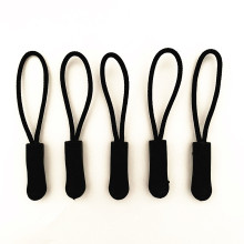 10pcs Black zipper PU zipper handle injection zipper PCV Drawstring head