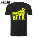 Save Water Drink Beer Men's T-Shirt New Arrival Male Tees Summer Casual Boy's Tops Funny Print Men T Shirt Camisetas Masculina