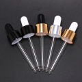 Clear Glass Experiment Medical Pipette Dropper Transfer Pipette Lab Supplies With Rubber Head For 30ml Dropper Bottle