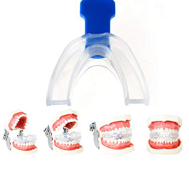 Anti Snoring Bruxismo Mouth Guard Stopper Mouthpiece Silicone Sleep Aid Healthy Noise Reduction Blue Device Suitable For Adults