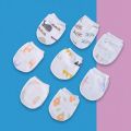 2 Pairs Baby Soft Cotton Cartoon Pattern Anti Scratching Gloves Newborn Protection Face Scratch Mittens Infant Handguard Supplie