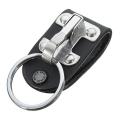 Pu Leather Key Chain Stainless Steel Keyring Holder For Men Detachable Casual Business Clip Accessories Ring Belt Key Z0B1