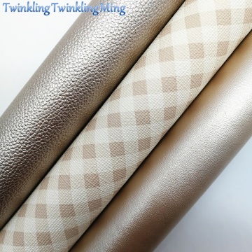 Gold Faux Fabric, Faux Leather Fabric, Plaids Synthetic Leather Fabric Sheets For Bow A4 21x29CM Twinkling Ming XM642