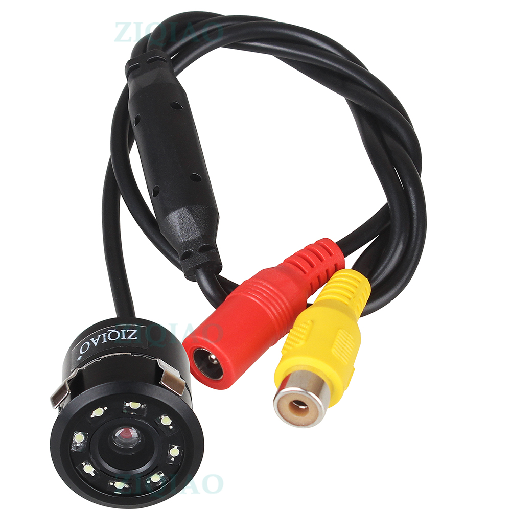 ZIQIAO Car Reversing Rear View Camera 8 LED Night Vision Parking Backup Camera HS017