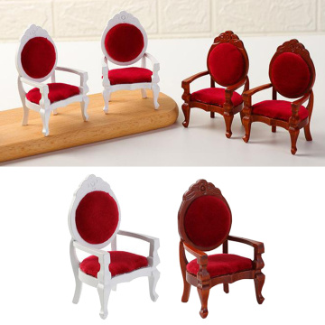 12th Scale Dolls House Mini Wooden Vintage Style Chair Bedroom Furniture Set