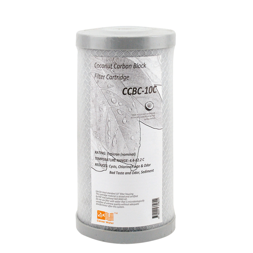 Coronwater Coconut Activated Carbon Block Filter Cartridge CCBC-10B Heavy Duty CTO Water Filter Cartridge