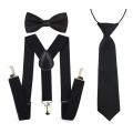 Adjustable Suspenders for Boy and Girls with Bowtie and Necktie