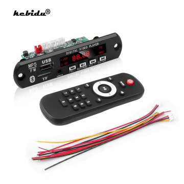 kebidu MP3 Player Decoder Board Car FM Radio Module Bluetooth 5.0 Receiver Hands-free 2 in 1 Audio MP5 HD Video Decoder