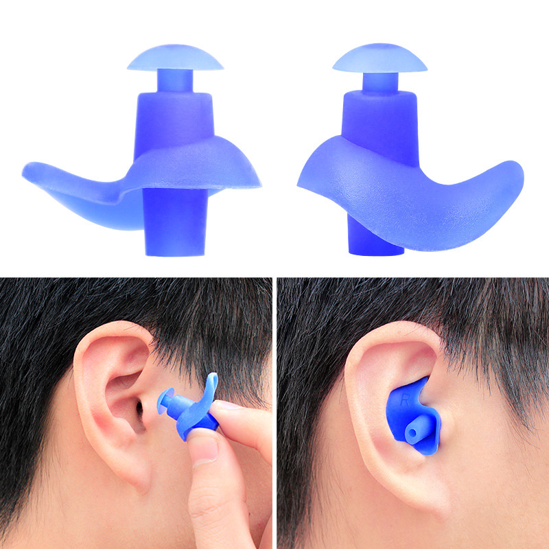 1 Pair Anti-Noise Ear Protectors Noise Cancelling Ear Plugs Waterproof Soft Silicone Earplugs For Sleeping Swimming Flight
