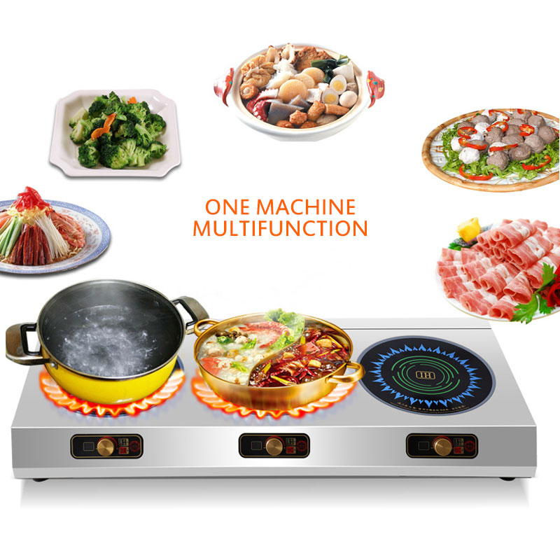 Commercial Induction Cooker Electric Ceramic Stove Convection Oven Multi-head Three Stove Electromagnetic Stove CY-3