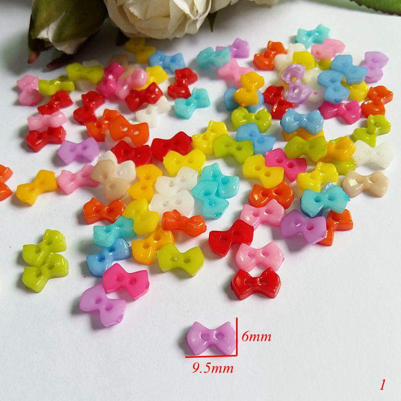 200pcs 6mm Mini buttons mixed color flower little doll buttons for craft toy diy sewing material scrapbooking accessories