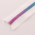 1 yard Rainbow color Beautiful Zipper and 1pcs Leaves zipper sliders metal zipper heads pull Diy Garment shoes bag accessories