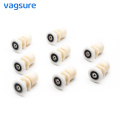 8pcs/lot 19/23/25/27mm Straight Plastic Wheels Runners Pulleys Sliding Shower Cabin Glass Door Bearing Roller Replacement Parts