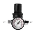 1/4" Air Pressure Regulator Reducer 0-12 Bar 0-180 PSI Spray Gun Pressure Valve Gauge U4LB