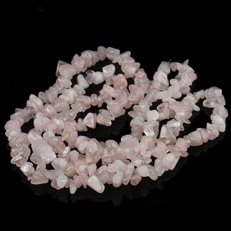 SAUVOO Approx.80cm/lot Irregular Natural Pink Crystal Quartz Gravel Crushed Stone Beads 5-8mm for DIY Jewelry Accessories F1818