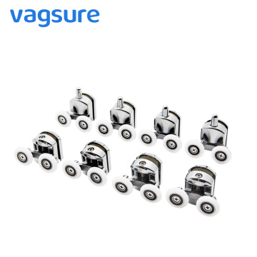 4pcs-8pcs/set Shower Door Rollers Runner 23mm/25mm Zinc Alloy Double-Wheels Replacement Sliding Shower Door Roller Bearing Wheel