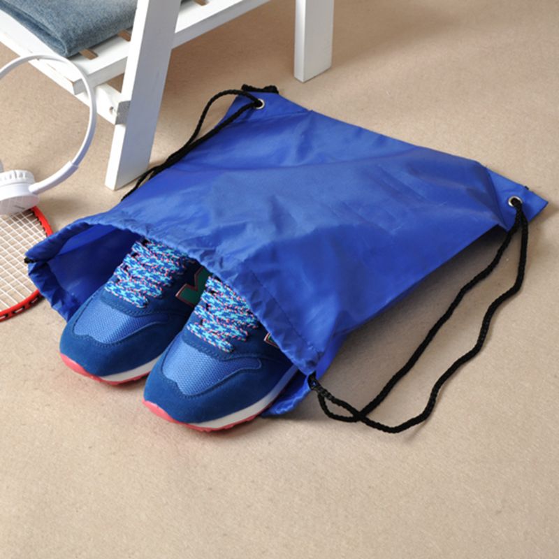 Portable Oxford Sports Bag 210D Nylon Drawstring Bags Belt Riding Backpack Gym Drawstring Shoes Bag Clothes Backpacks WholeSale