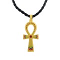 Dawapara Ankh Pendant Cross Pyramid Evil Eye Of Horus Egyptian Jewelry Male Necklace Gold -color Chain Men Accessories