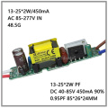 Inside 1-36W Isolation AC85-277V LED Driver 1-3x2W 3-6x2W 4-8x2W 7-13x2W 13-25x2W 450mA DC2-85V Constant Current Free Shipping