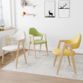 Nordic Imitation wood Dining Chair Modern Minimalist Restaurant Backrest Dining Chairs Creative Bedroom Living Room Furniture