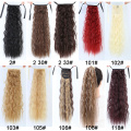 AOOSOO Corn wave long ponytail synthetic wig bag high temperature resistant silk hair extension brown ponytail blond wig