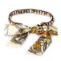 Fashion Wide Waist Fabric Belts for Women Ladies Silk Scarf Long Belt Prints Ribbon Knot Rope