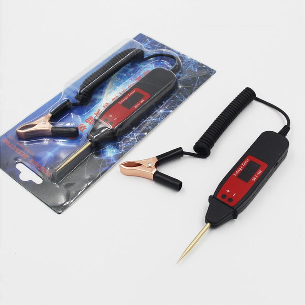 5-36V Car LCD Digital Electric Voltage Power Test Pen Probe Detector Non-Contact Tester Car Accessory LED Light Repair tool