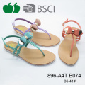 Fashion Flat Summer Nice Design Ladies Sandals With Bowknot