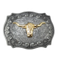 Golden Bull head Belt Buckle Handmade homemade belt accessories waistband DIY Western cowboy rock style k52