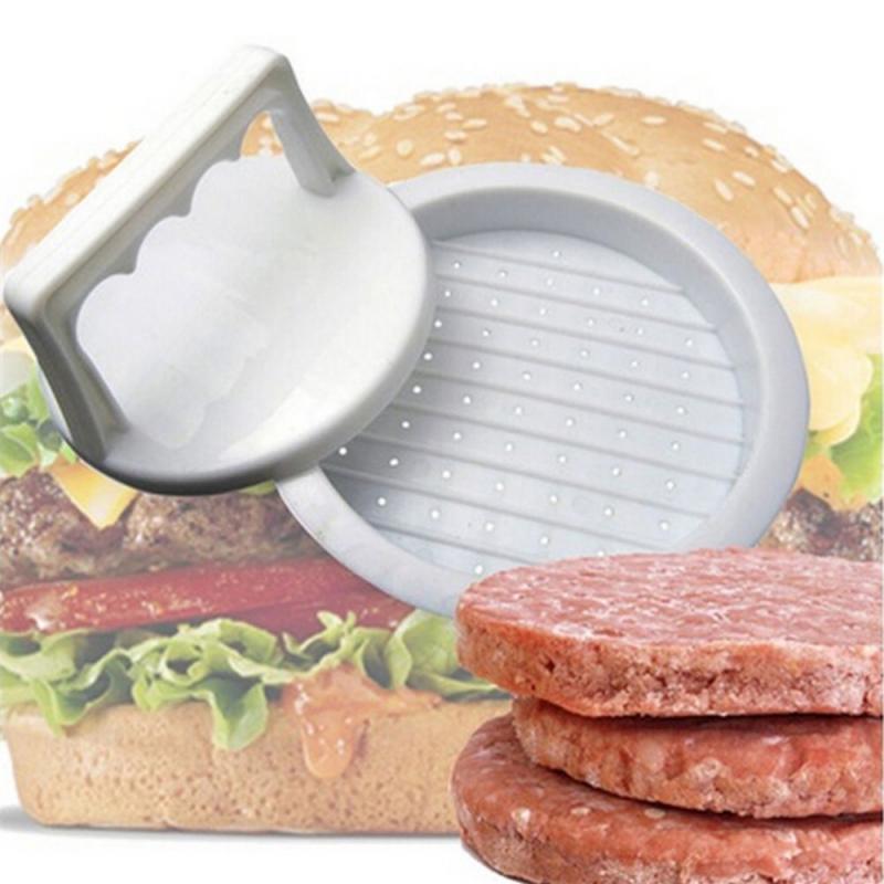 For Kitchen Food-Grade Plastic Hamburger Meat Beef Grill Burger Press Patty Maker Mold Kitchen Round Shape Hamburger Press кухня