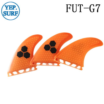 Future G7 Surfing Fins Fiberglass Honeycomb Orange Color Fins Customized Fins Surfboard Future Fins