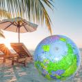 40cm Inflatable PVC World Globe Earth Map Teach Education Geography Toy Map Balloon Beach Ball Beach Halloween Gift