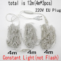 Waterproof Outdoor Constant Christmas Light Droop 0.4-0.6m 8m-48m Led Curtain Icicle String Lights Mall Eaves Decorative Lights