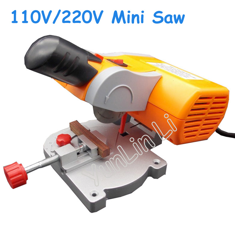110V/220V Mini Cut-off Saw 90w Mini Saw Plastic Cutter Non-Ferrous Metal Cutting Machine Woodworking Sawing Machine