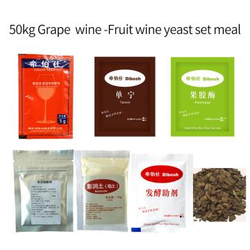 50kg Grape wine Fruit wine yeast set meal family Winemaking wine accessories Active Dry wine yeast Bentonite Tannin Oak chip
