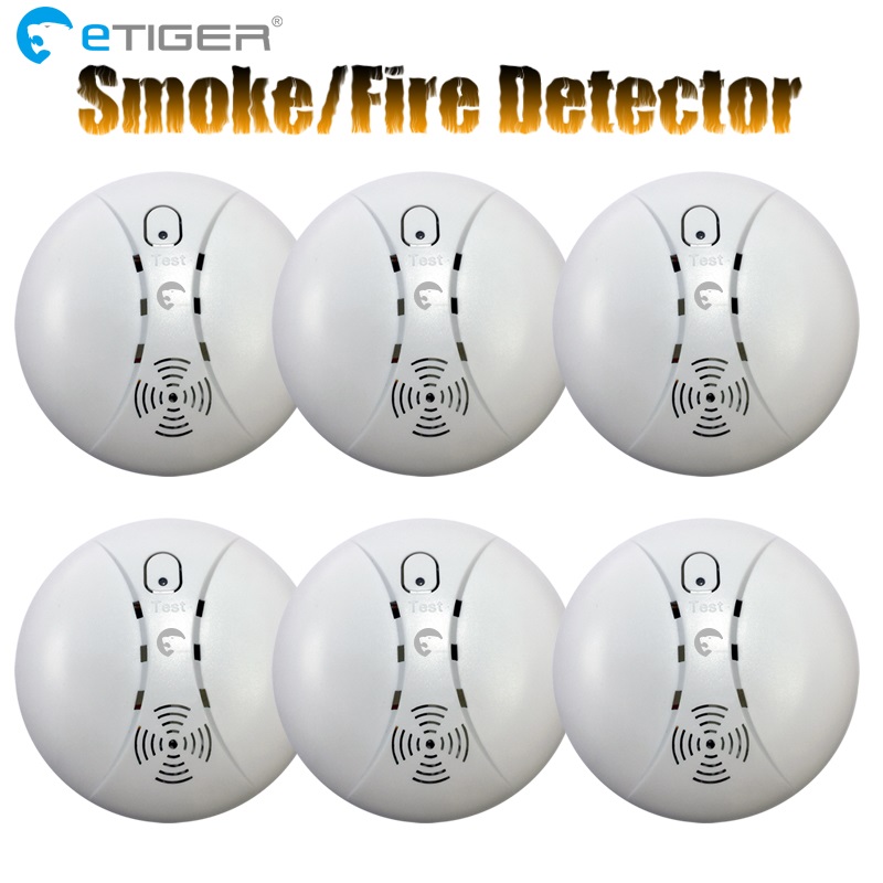 eTiger Hot Selling Wireless Smoke Detector fire alarm sensor ES-D5A For Etiger Alarm System S4/S3B Panel