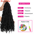 18 inch Ombre faux locs crochet hair synthetic soft dreads dreadlocks hair pre stretched curly braiding hair extensions
