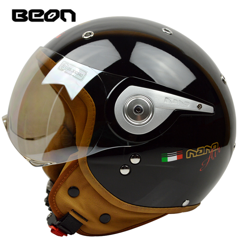 Beon Vintage Motorcycle Half Helmet Off Road Motocross Feminino Head Headgear Casque Capacete Casco Riding for Unisex Helmets