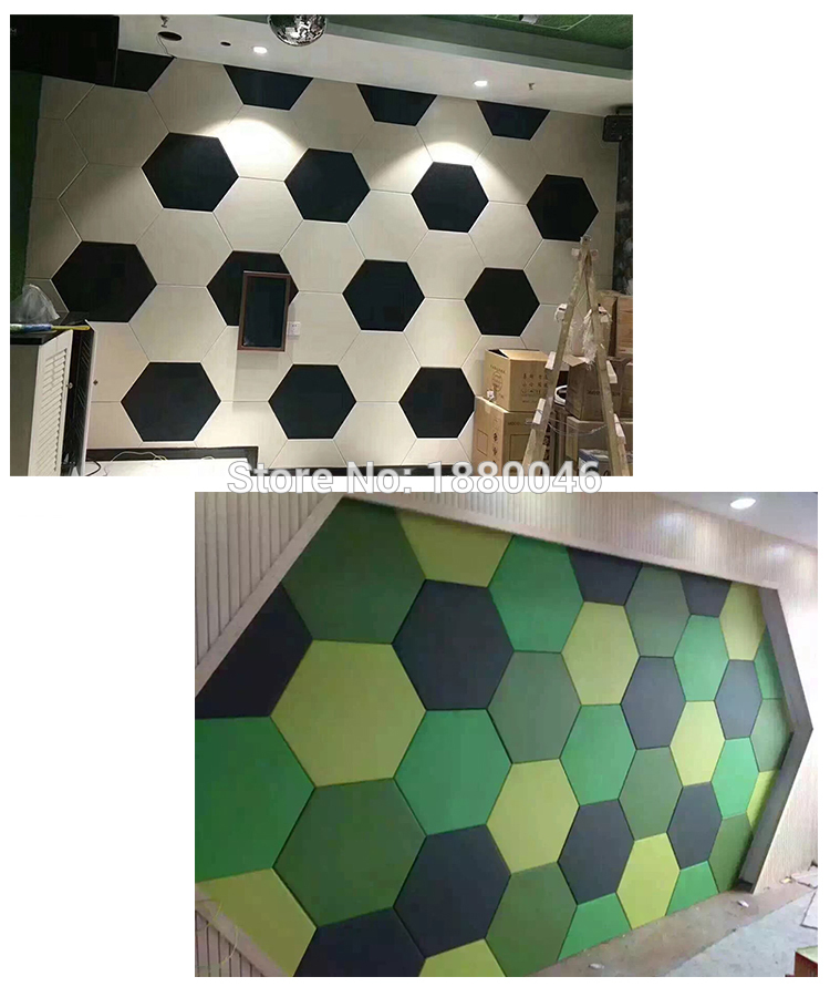 2020 NEW Hexagon acoustic panels 10pcs/pack acoustic treatment panels Eco-friendly Polyester Material acoustic wall panels