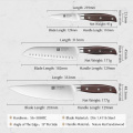 XINZUO Kitchen tool 3PCs Kitchen Knife Set Utility Chef Knife Germany 1.4116 Stainless Steel Kitchen Knife Sets Red Sandalwood