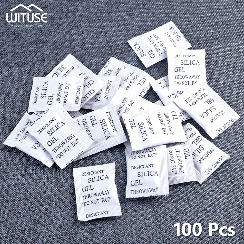 50 / 100 Non-Toxic Silica Gel Desiccant Damp Moisture Absorber Dehumidifier For Room Kitchen Car Clothes Food Storage Dryer