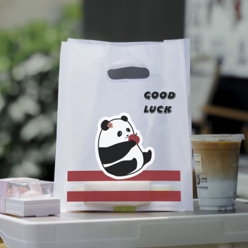 Cute Cartoon Panda Plastic Handheld Cake Packaging Bag