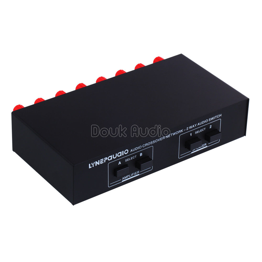 Douk Audio 2-way Passive Stereo Speaker Selector Audio Amplifier Switcher Box Comparator
