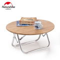 Naturehike Camping Foldable Round Table Bamboo Table Portable Bearing 30kg Outdoor Picnic BBQ Folding Round Table