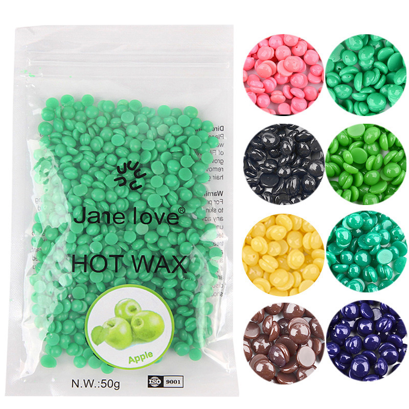 50g Pearl Hard Wax Bean Particles Fast and Seamless Film Wax Bead Hair Removal Wax