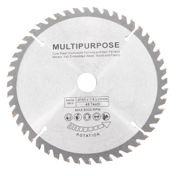 165mm 48 Teeth Circular Saw Blade Tungsten Steel Alloy Saw Blades Hand Tools for Woodworking Cutting